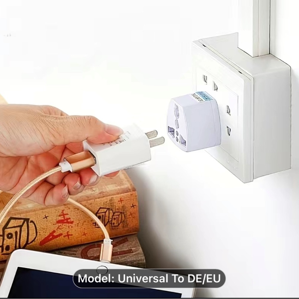 1pc International Travel Universal Adapter Electrical
Plug, UK US EU AU To DE
